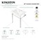 Kingston Brass 24Inch Console Sink with Brass Legs 4Inch, 3 Hole, WhitePolished Nickel KVPB24187W4PN - alternate 6